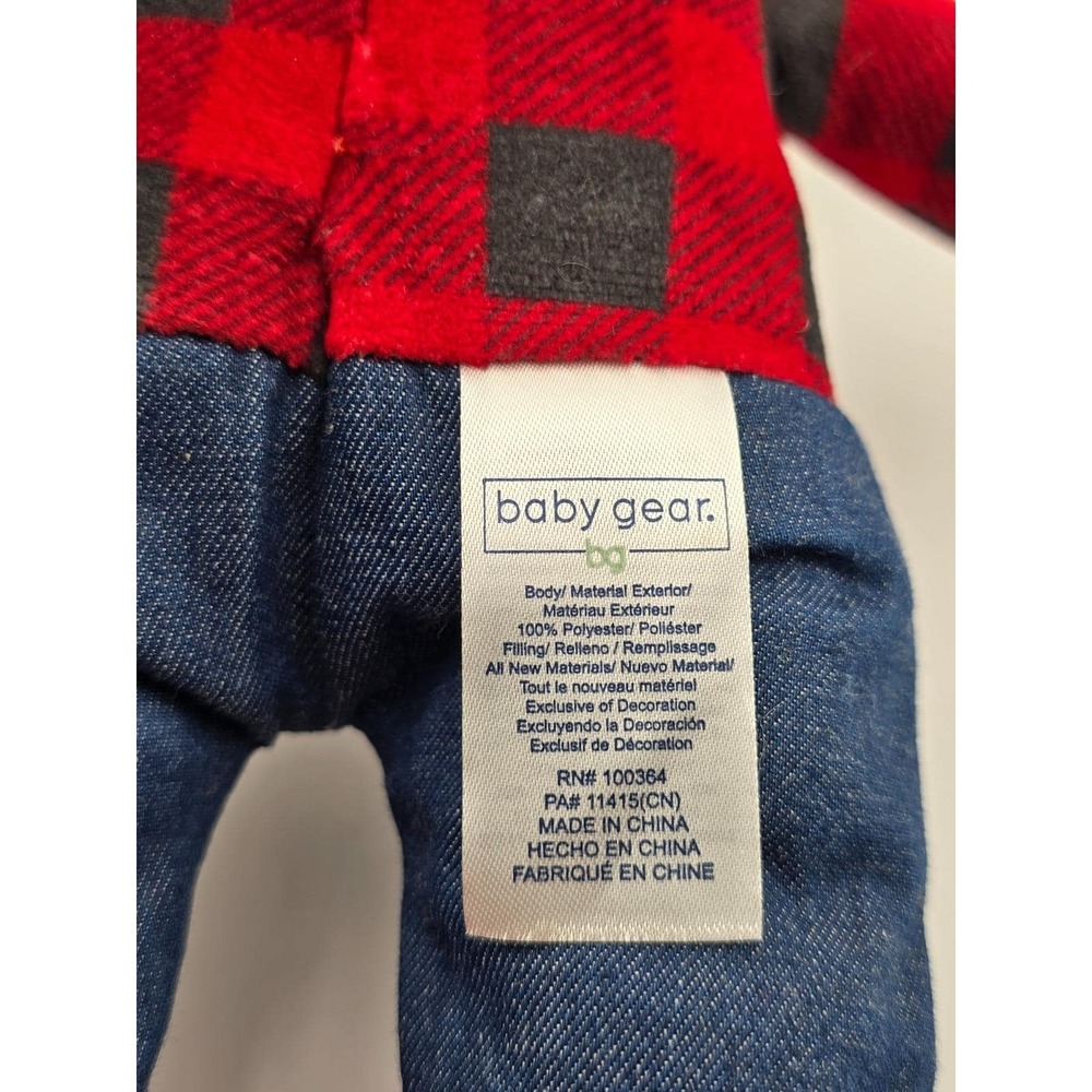 Baby Gear Cutie Pie Teddy Bear Plush Red Buffalo Plaid 2018 Replacement Lovey - Picture 5 of 6